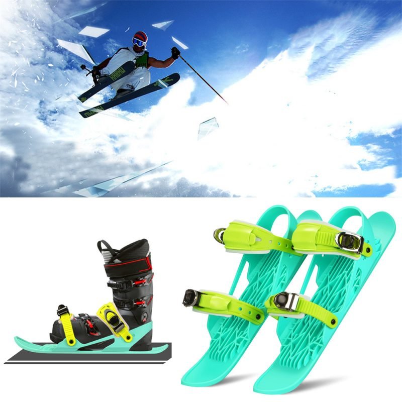 Mini Ski Skates Portable Short Skiboard Adjustable Skates Shoes For Snow - Image 7