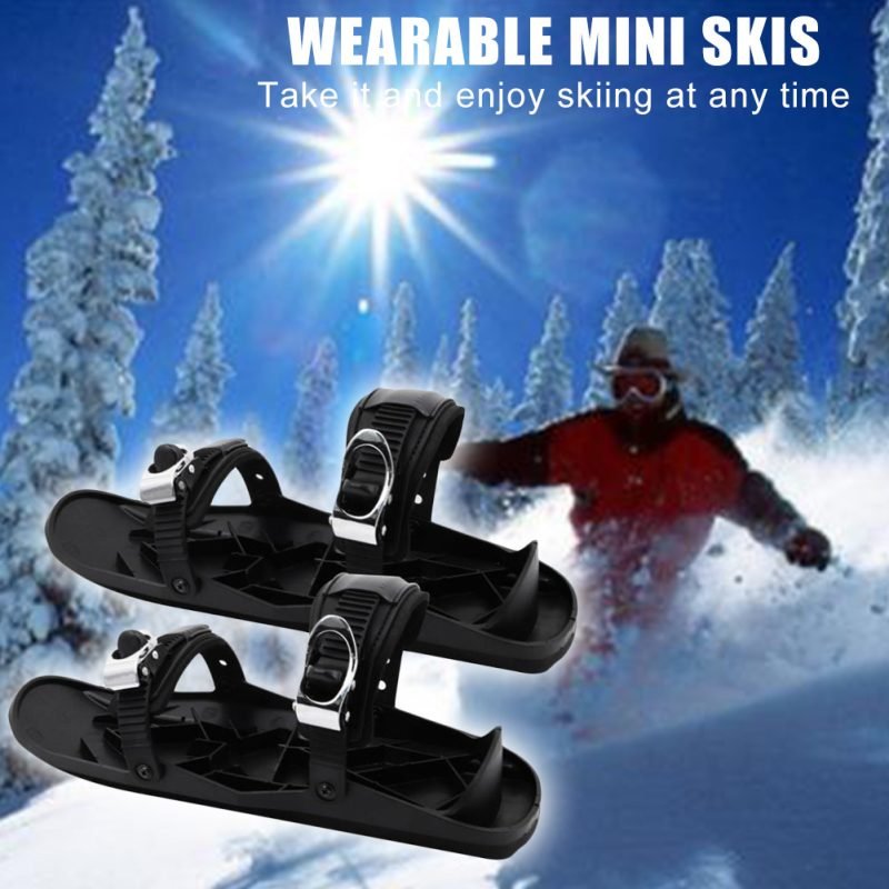 Mini Ski Skates Portable Short Skiboard Adjustable Skates Shoes For Snow - Image 5