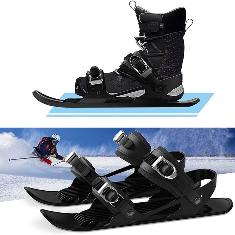 Mini Ski Skates Portable Short Skiboard Adjustable Skates Shoes For Snow - Image 4