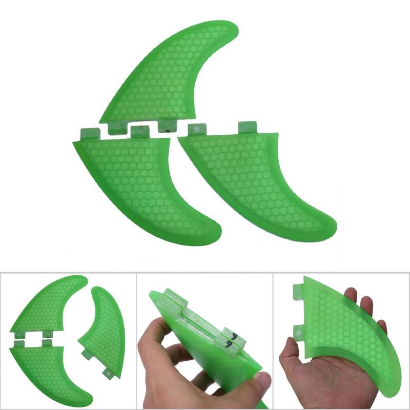 Green FCS Surfboard Fin Thruster Fins Surfing (G7) - Image 7